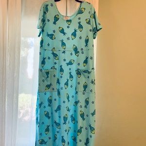 Fresh Produce Fish Patterned maxi Dress